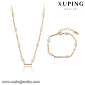 64067- Xuping Classical gift set Joyería de Navidad neckalce &amp; pulsera con cuentas